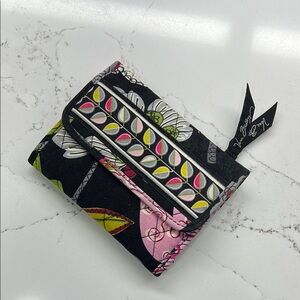 Vera Bradley Black and Pink Compact Wallet